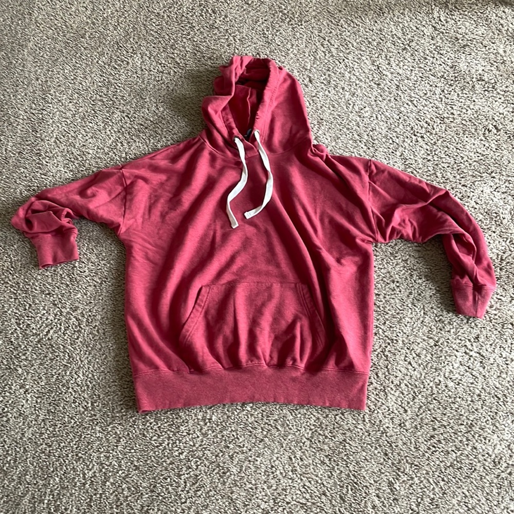 Red cotton hoodie, size MEDIUM